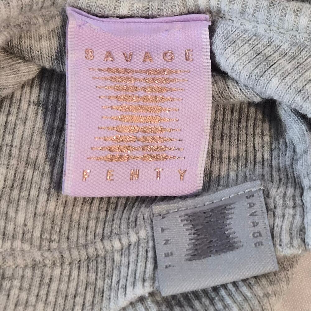Savage X Fenty Gray Ribbed Scoop Tank // Y2K Whimsigoth Lounge small/medium - Picture 7 of 8